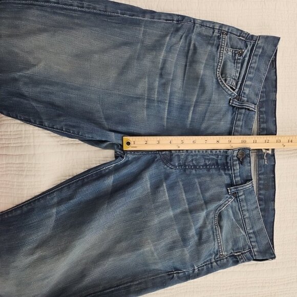 7 For All Mankind Standard Jeans Men's 38x34 Med Wash Button Fly Relaxed EUC - Picture 7 of 16